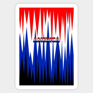 AMERICA Fourth Of July Abstract Sticker